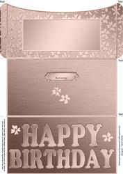 Elegant Birthday Flowers Money or Gift Wallet and Card