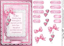 A5 Wedding Day Quick Card with 3D Decoupage