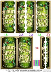 Christmas Beer Cans Scallop Edge Side Stacker