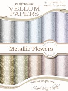 Metallic Flowers Matching Vellum Kit