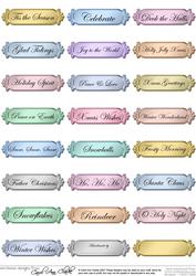 A 2nd Set of Metallic Christmas Greetings Text Plates
