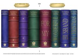 Merry Christmas Husband Books Shaped Card