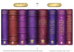 Merry Christmas Friend Books Shaped Card