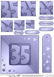 35th Metallic Age Quick Card with Twisted Pyramage