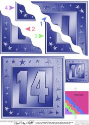 14th Bright Metallic Age Wavy Corner Side Stacker Topper