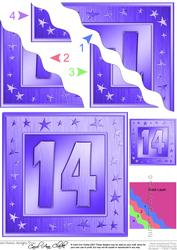 14th Bright Metallic Age Wavy Corner Side Stacker Topper