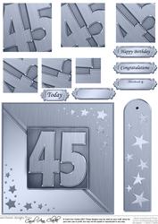 45th Metallic Age Quick Card with Twisted Pyramage