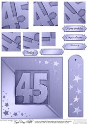 45th Metallic Age Quick Card with Twisted Pyramage