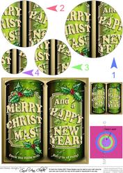Christmas Beer Cans Circle Pyramage Topper