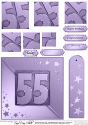 55th Metallic Age Quick Card with Twisted Pyramage