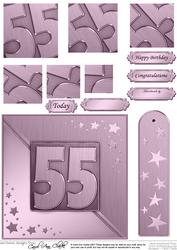 55th Metallic Age Quick Card with Twisted Pyramage