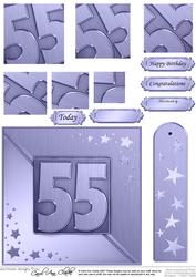 55th Metallic Age Quick Card with Twisted Pyramage
