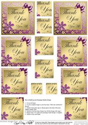 Floral Elegance Thank You Pyramage Sheet