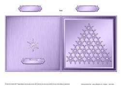 Xmas Snowflake Tree Cut and Fold Card
