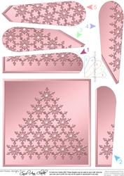 Xmas Snowflake Tree Fan Pyramage Topper