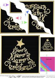 Merry Christmas Tree Scallop Edge Side Stacker