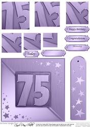 75th Metallic Age Quick Card with Twisted Pyramage