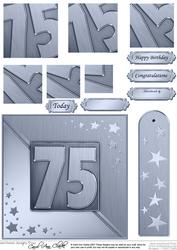 75th Metallic Age Quick Card with Twisted Pyramage