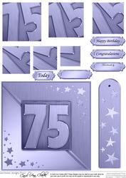 75th Metallic Age Quick Card with Twisted Pyramage