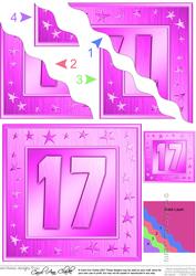 17th Bright Metallic Age Wavy Corner Side Stacker Topper