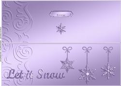 Large Dl Xmas Snowflakes Quick Cut and Fold Card