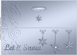 Large Dl Xmas Snowflakes Quick Cut and Fold Card