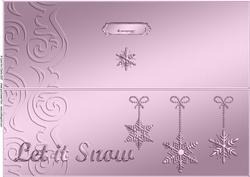 Large Dl Xmas Snowflakes Quick Cut and Fold Card