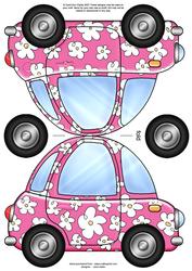 Funky Car Shaped Card