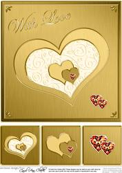 8 x 8 Elegant Hearts Quick Card Topper