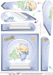 Baby's First Christmas Snowglobe Fan Pyramage Topper