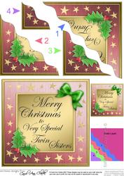 Twin Sisters Christmas Wavy Corner Side Stacker Topper