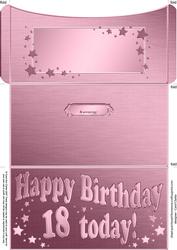 18th Birthday Metallic Age Money or Gift Wallet and Card