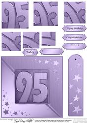 95th Metallic Age Quick Card with Twisted Pyramage