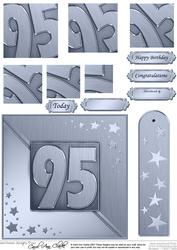 95th Metallic Age Quick Card with Twisted Pyramage