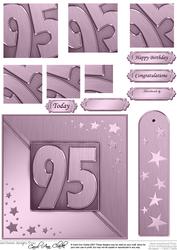 95th Metallic Age Quick Card with Twisted Pyramage