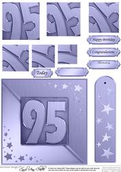 95th Metallic Age Quick Card with Twisted Pyramage