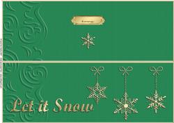 Large Dl Xmas Snowflakes Quick Cut and Fold Card