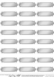 Metallic Blank Greetings Text Plates