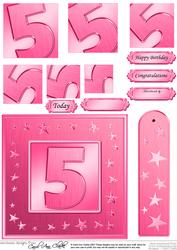 5th Bright Metallic Age Quick Card with Twisted Pyramage