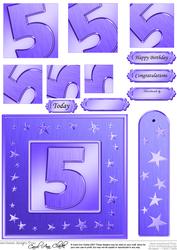 5th Bright Metallic Age Quick Card with Twisted Pyramage