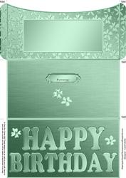 Elegant Birthday Flowers Money or Gift Wallet and Card
