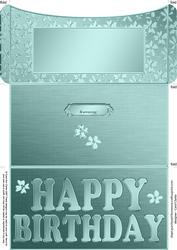 Elegant Birthday Flowers Money or Gift Wallet and Card