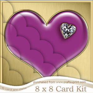 8 x 8 Enamel Heart Kit with Scalloped Corners