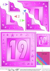 19th Bright Metallic Age Wavy Corner Side Stacker Topper