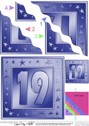 19th Bright Metallic Age Wavy Corner Side Stacker Topper