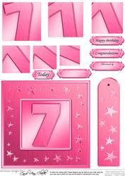 7th Bright Metallic Age Quick Card with Twisted Pyramage
