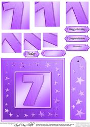 7th Bright Metallic Age Quick Card with Twisted Pyramage