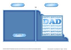 Birthday Dad Cut and Fold Corner Card