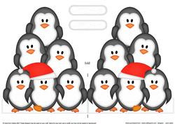 Penguin Tree Felties Shaped Card