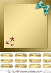 Elegant Christmas Greetings Matching 8 x 8 Insert Panel And